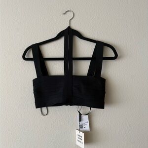 Herve Leger x Forever 21 Black Strappy Crop Top